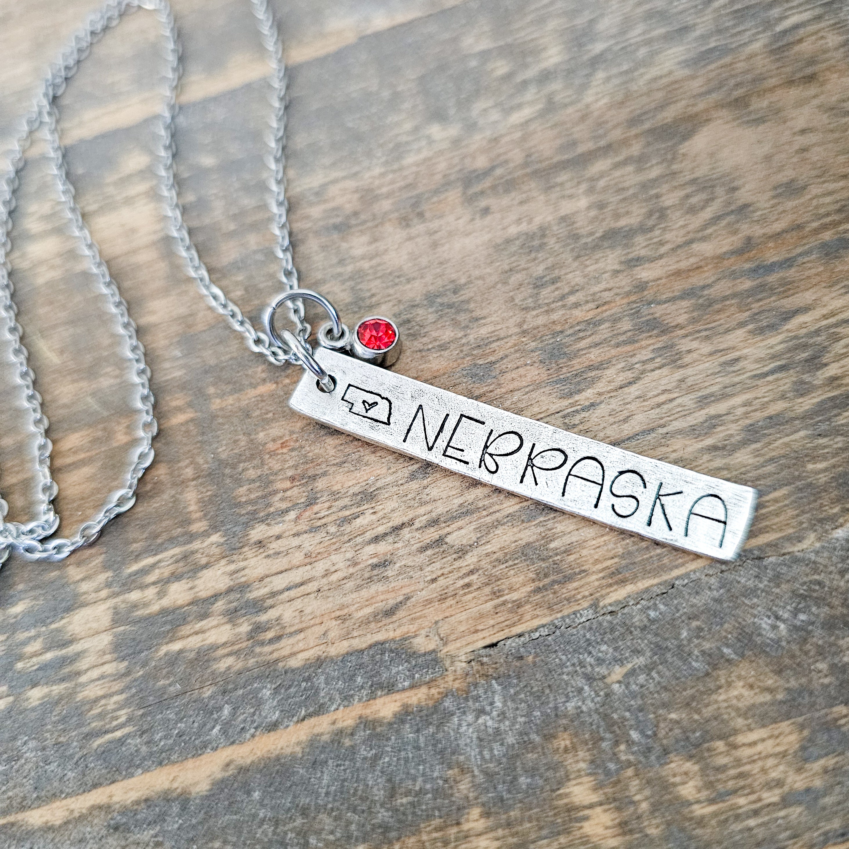 Nebraska Red | Necklace | Little Blue Bus Jewelry