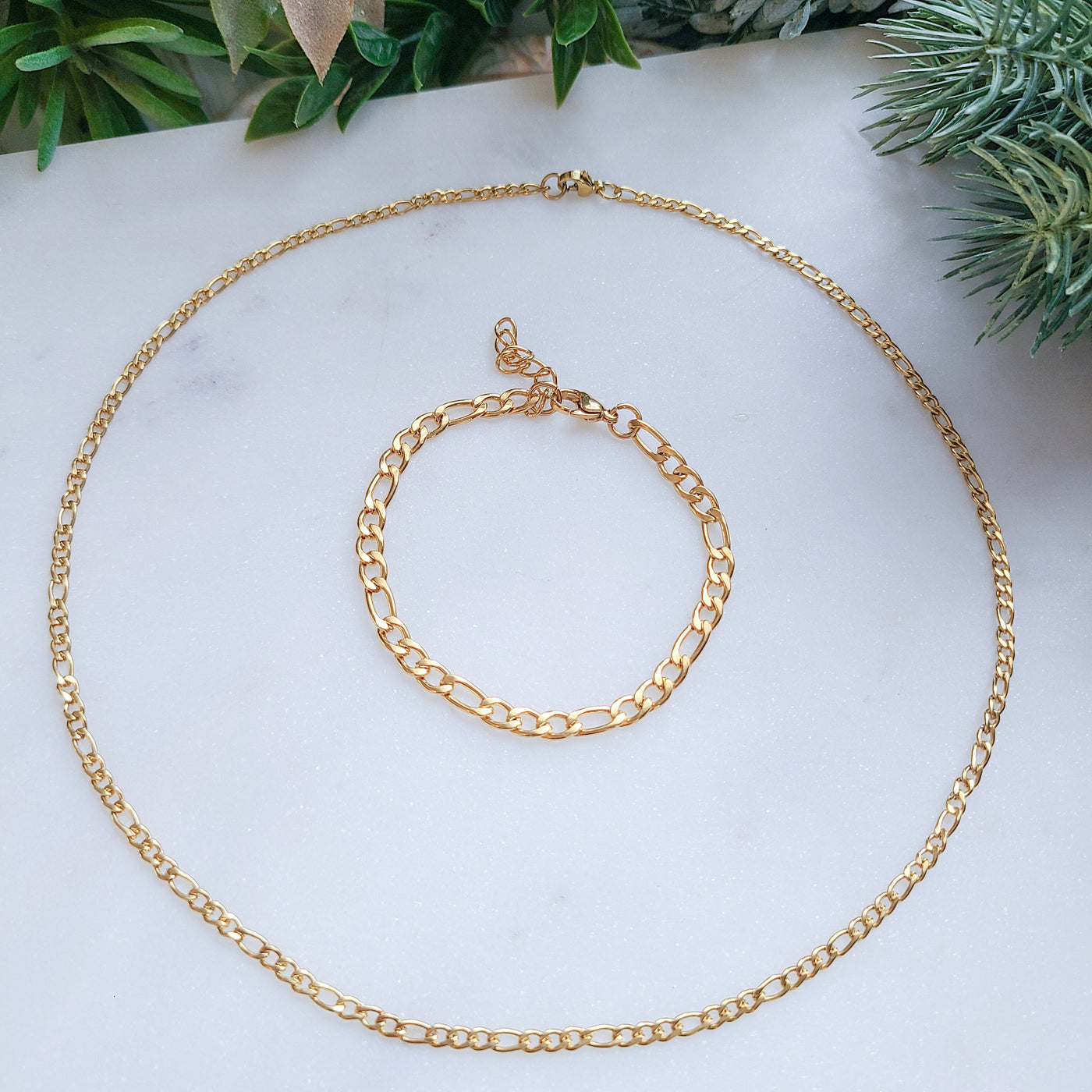 18" Gold Steel Modern Chain | Necklaces