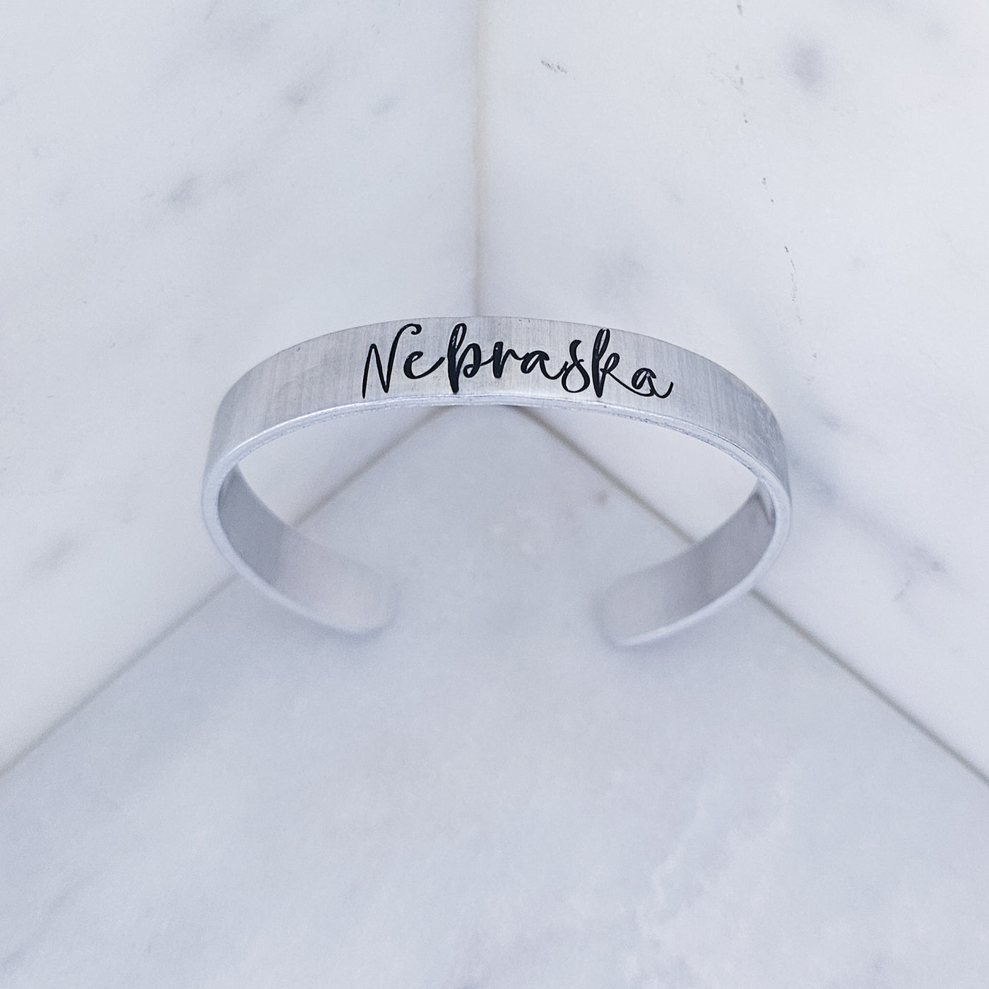 Nebraska Script | Cuff Bracelet