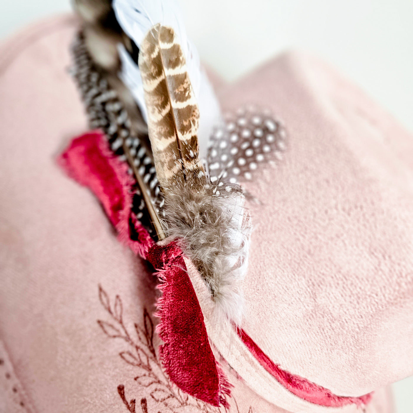 Grit and Grace |M| Pink Pastel Suede Burned Wide Brim Hat