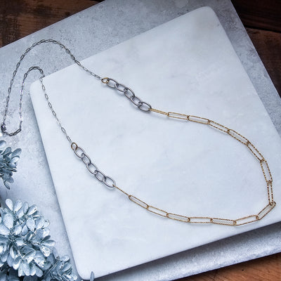 34" Mixed Metal Chain | Necklaces