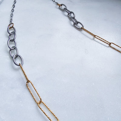 34" Mixed Metal Chain | Necklaces
