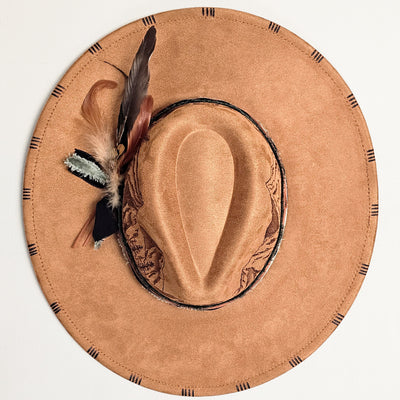 The Rockies || Camel/Medium Tan Burned Wide Brim Hat