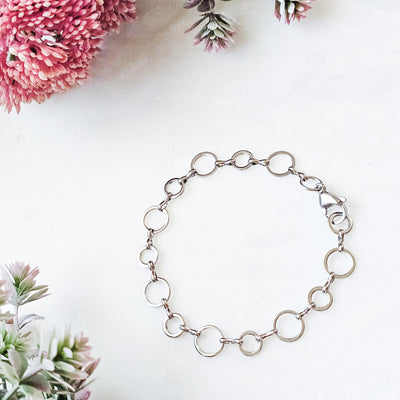 Steel Chain Hoops Bracelet