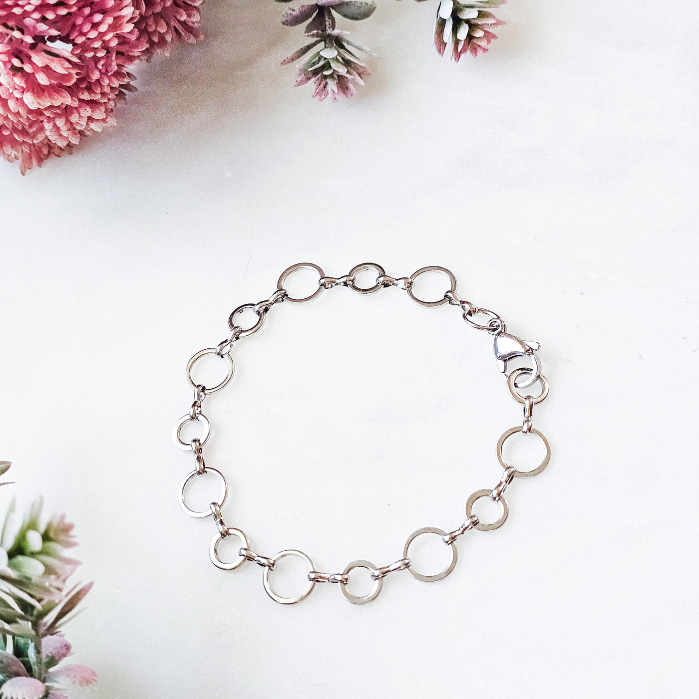 Steel Chain Hoops Bracelet