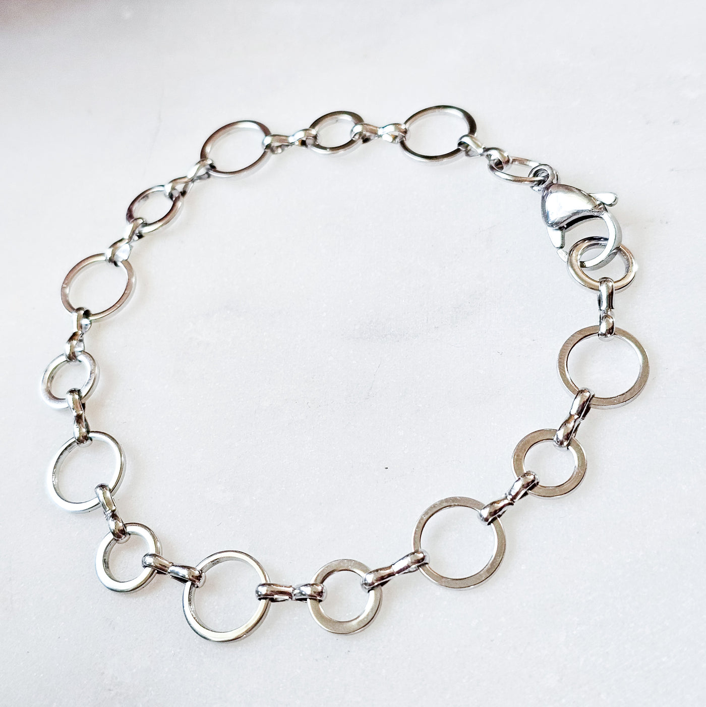 Steel Chain Hoops Bracelet