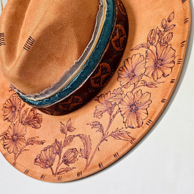 Hollyhock + Vintage Belted Band || Golden Honey Burned Wide Brim Hat