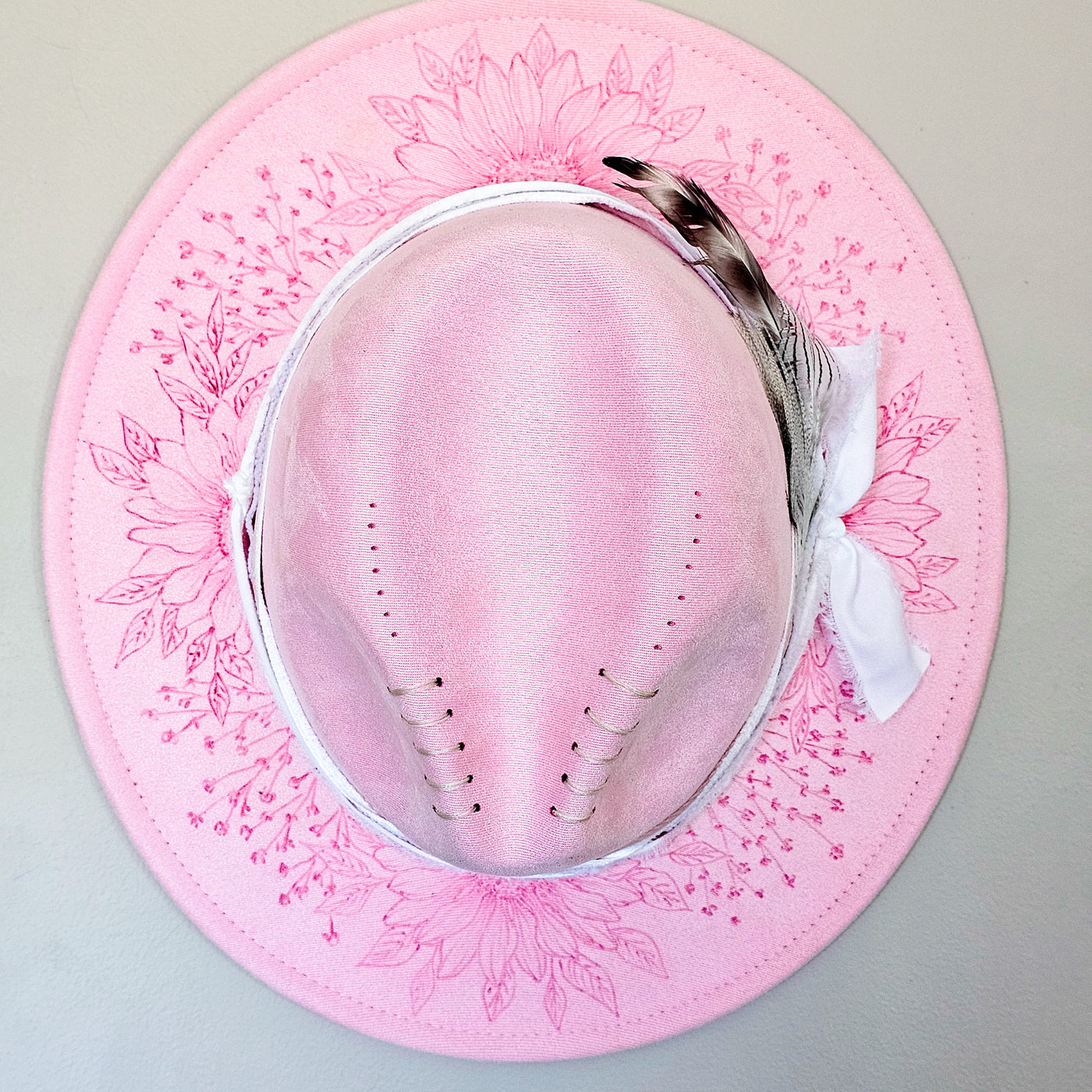 Pretty in Pink || Pink Burned Skinny Brim Hat