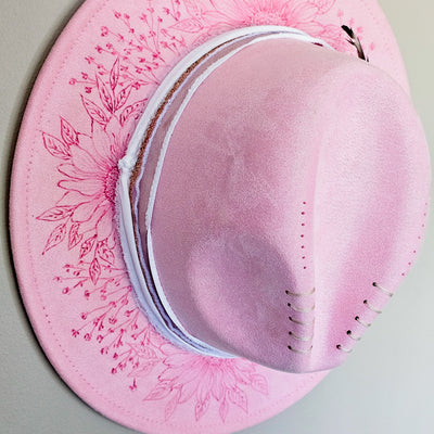 Pretty in Pink || Pink Burned Skinny Brim Hat