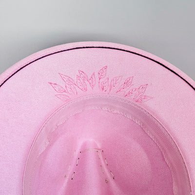 Pretty in Pink || Pink Burned Skinny Brim Hat