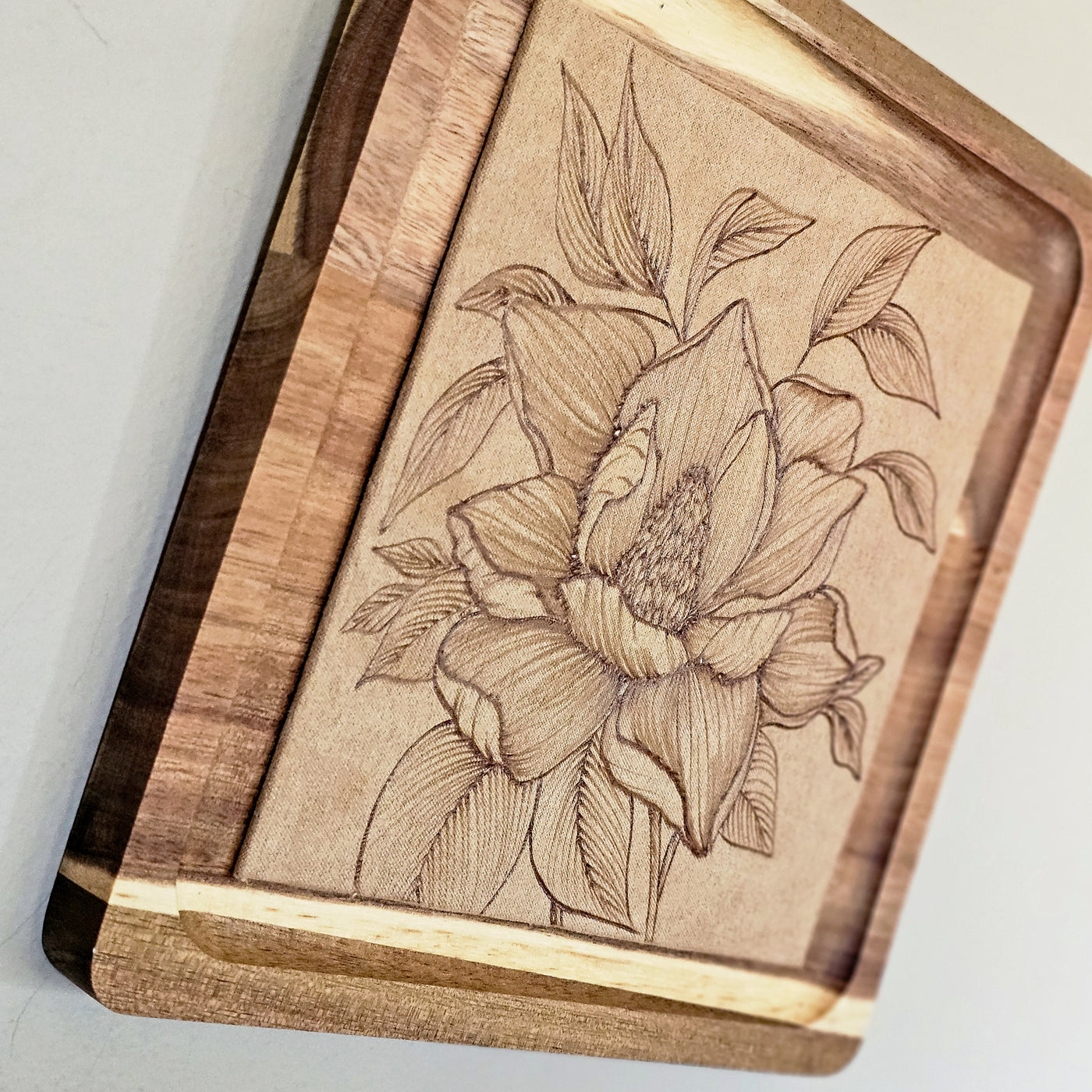 Magnolia || Freehand Burned Wall Art || Wood Art