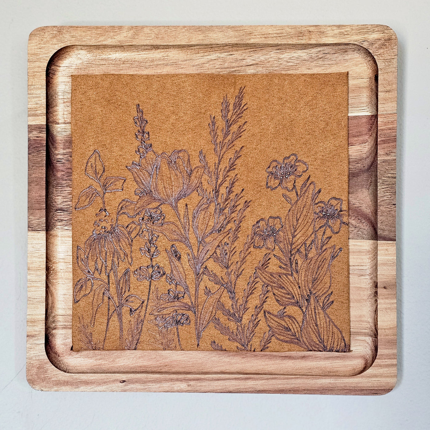 Wildflowers || Freehand Burned Wall Art || Wood Art