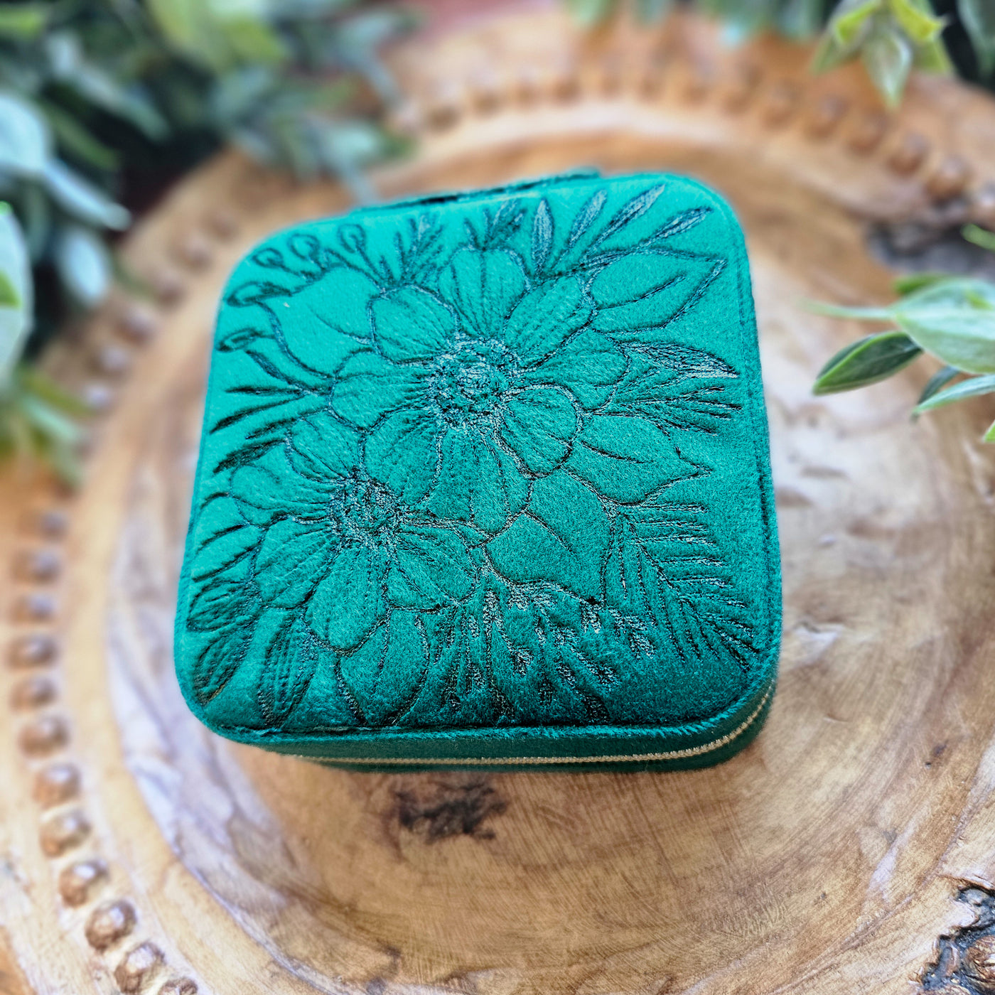 Travel Jewelry Organizer | Freehand Burned Velvet Cases