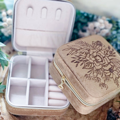 Travel Jewelry Organizer | Freehand Burned Velvet Cases