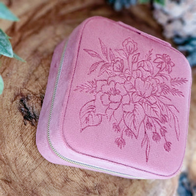 Travel Jewelry Organizer | Freehand Burned Velvet Cases