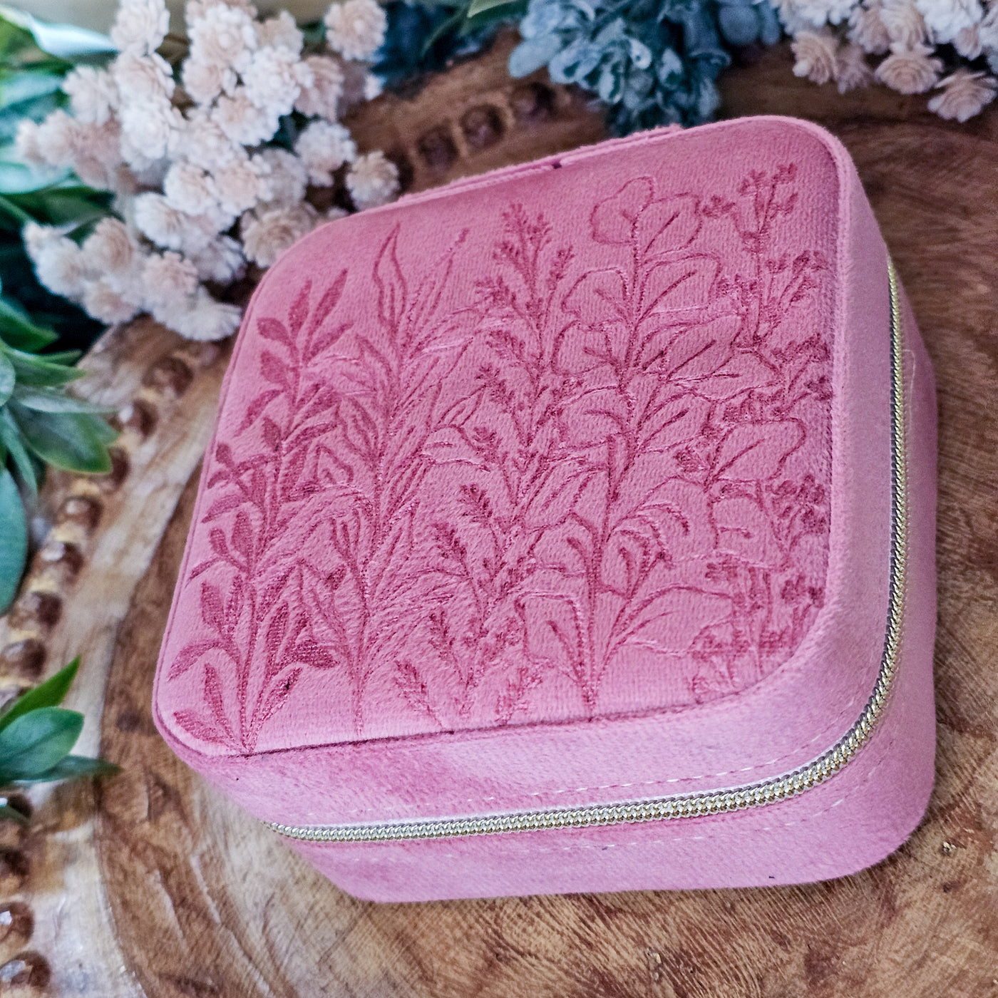 Travel Jewelry Organizer | Freehand Burned Velvet Cases