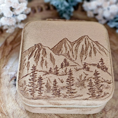 Travel Jewelry Organizer | Freehand Burned Velvet Cases