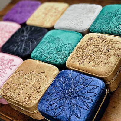 Travel Jewelry Organizer | Freehand Burned Velvet Cases