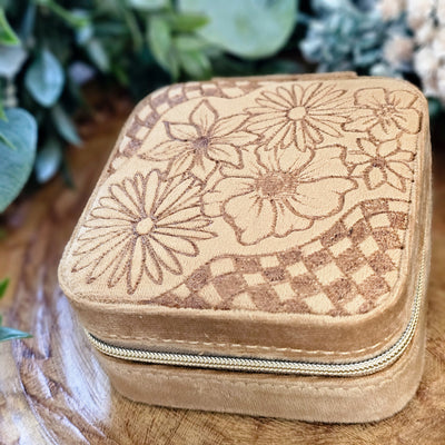 Travel Jewelry Organizer | Freehand Burned Velvet Cases