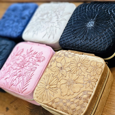 Travel Jewelry Organizer | Freehand Burned Velvet Cases