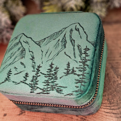 Travel Jewelry Organizer | Freehand Burned Velvet Cases