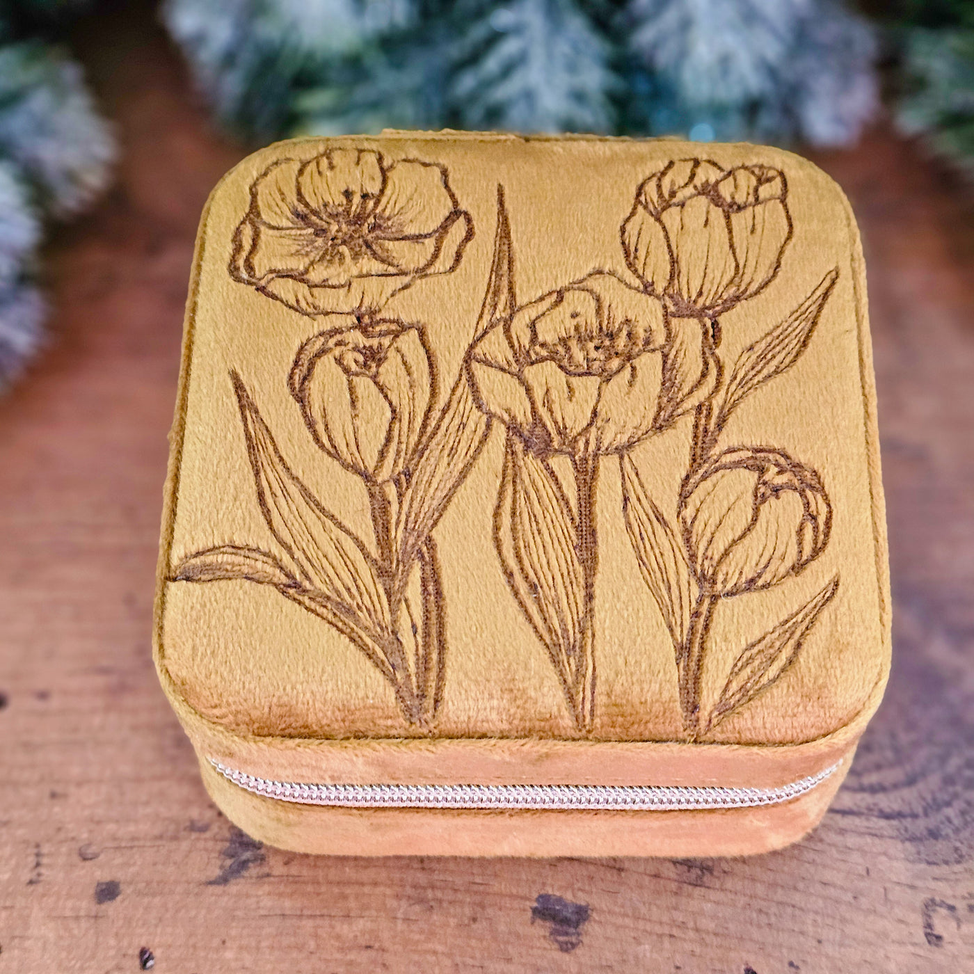 Travel Jewelry Organizer | Freehand Burned Velvet Cases