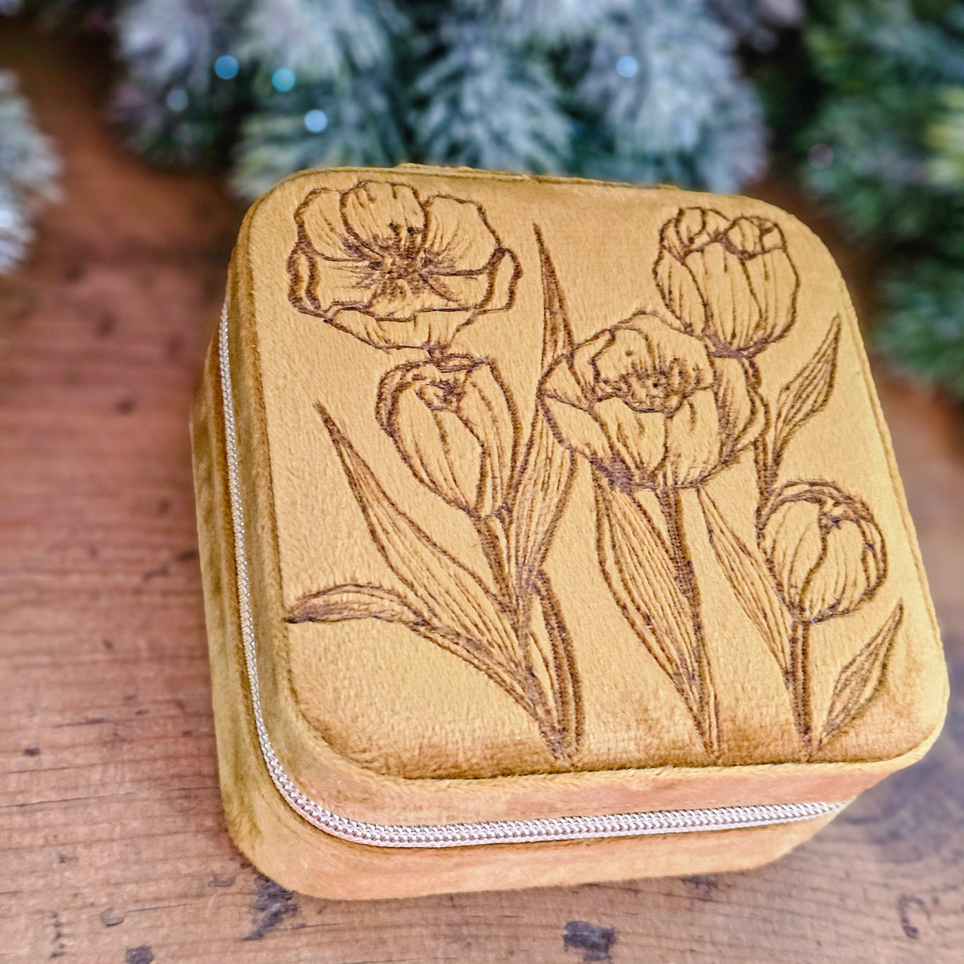 Travel Jewelry Organizer | Freehand Burned Velvet Cases