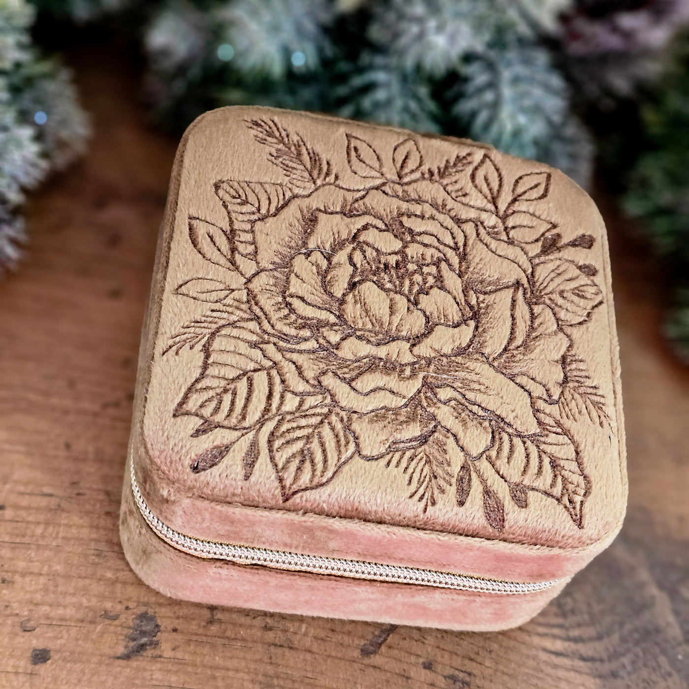 Travel Jewelry Organizer | Freehand Burned Velvet Cases