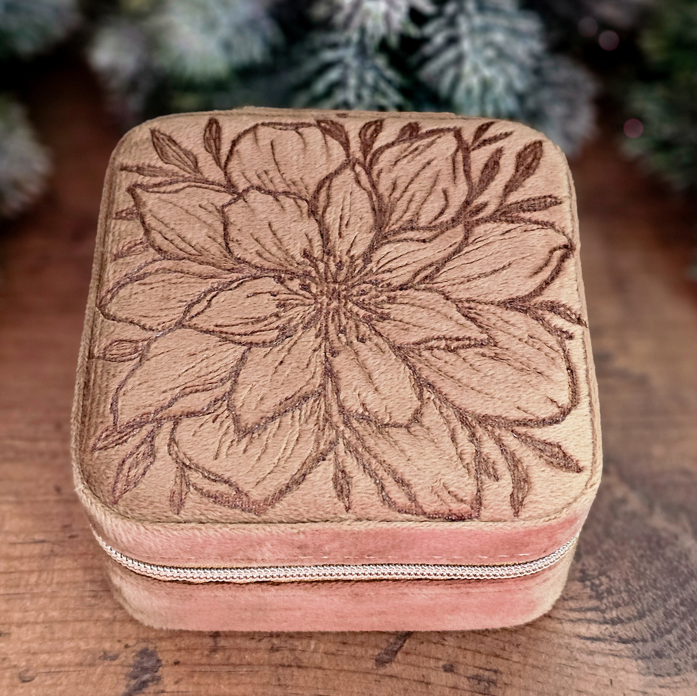 Travel Jewelry Organizer | Freehand Burned Velvet Cases