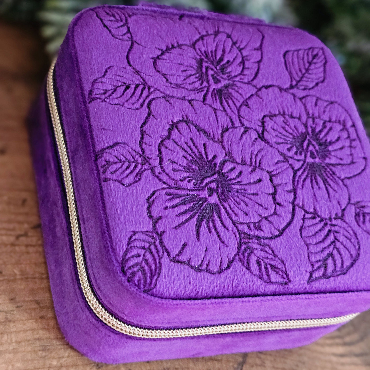 Travel Jewelry Organizer | Freehand Burned Velvet Cases