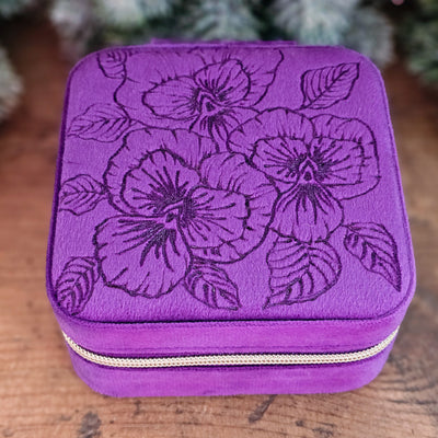 Travel Jewelry Organizer | Freehand Burned Velvet Cases