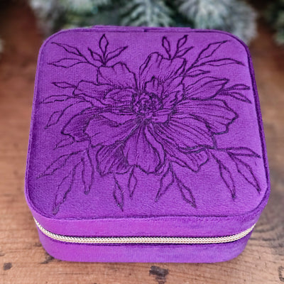 Travel Jewelry Organizer | Freehand Burned Velvet Cases