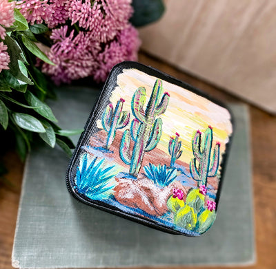 Let's Go Somewhere Sunny || Travel Jewelry Organizer || Hand Painted Cases