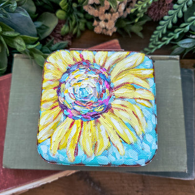 Sunflower || Travel Jewelry Organizer || Hand Painted Cases