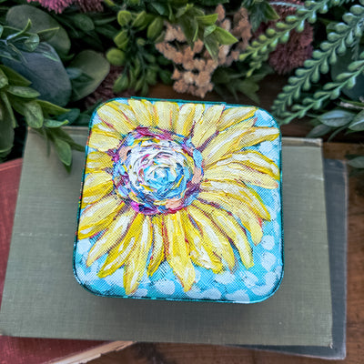 Sunflower || Travel Jewelry Organizer || Hand Painted Cases