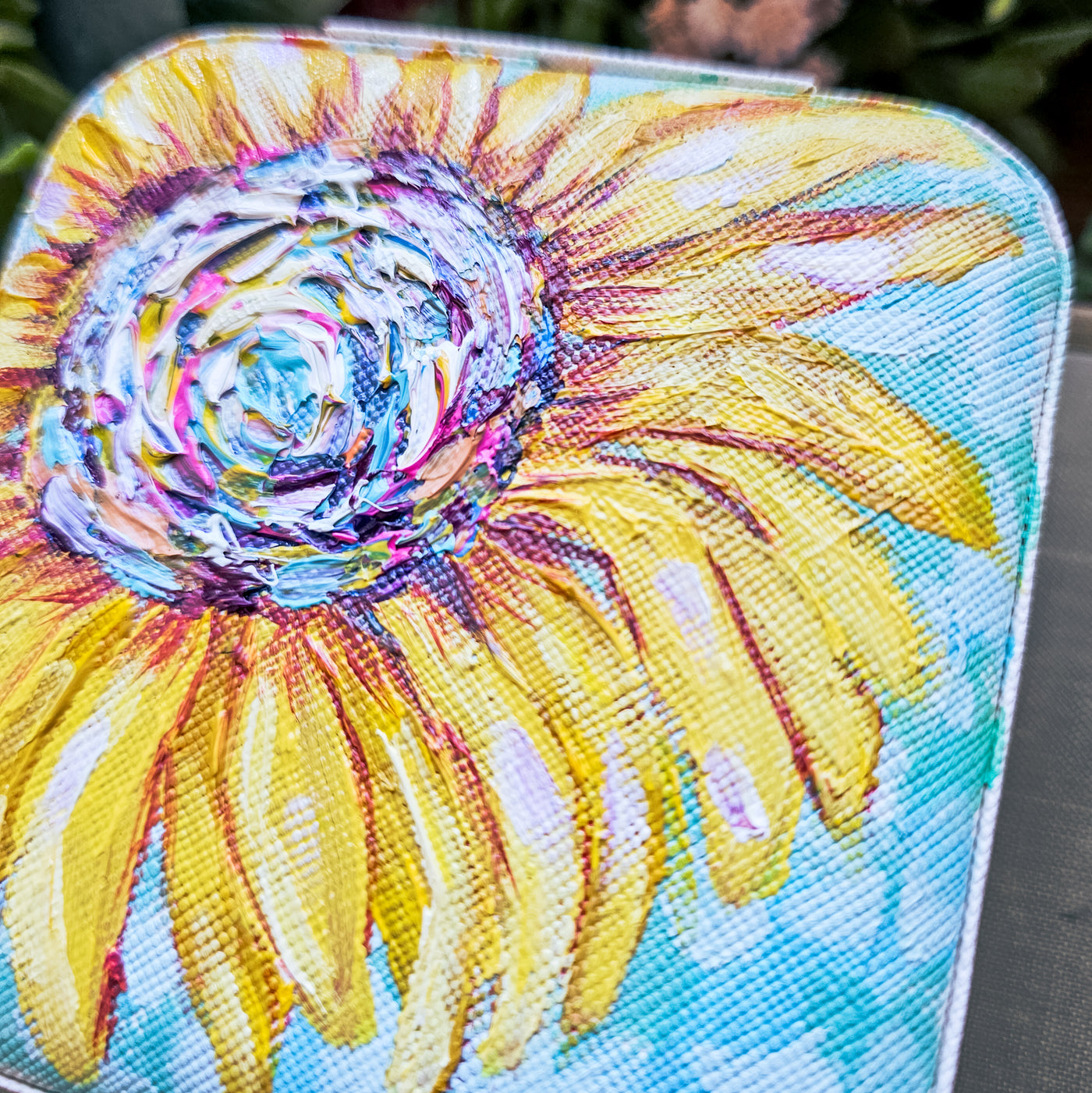 Sunflower || Travel Jewelry Organizer || Hand Painted Cases