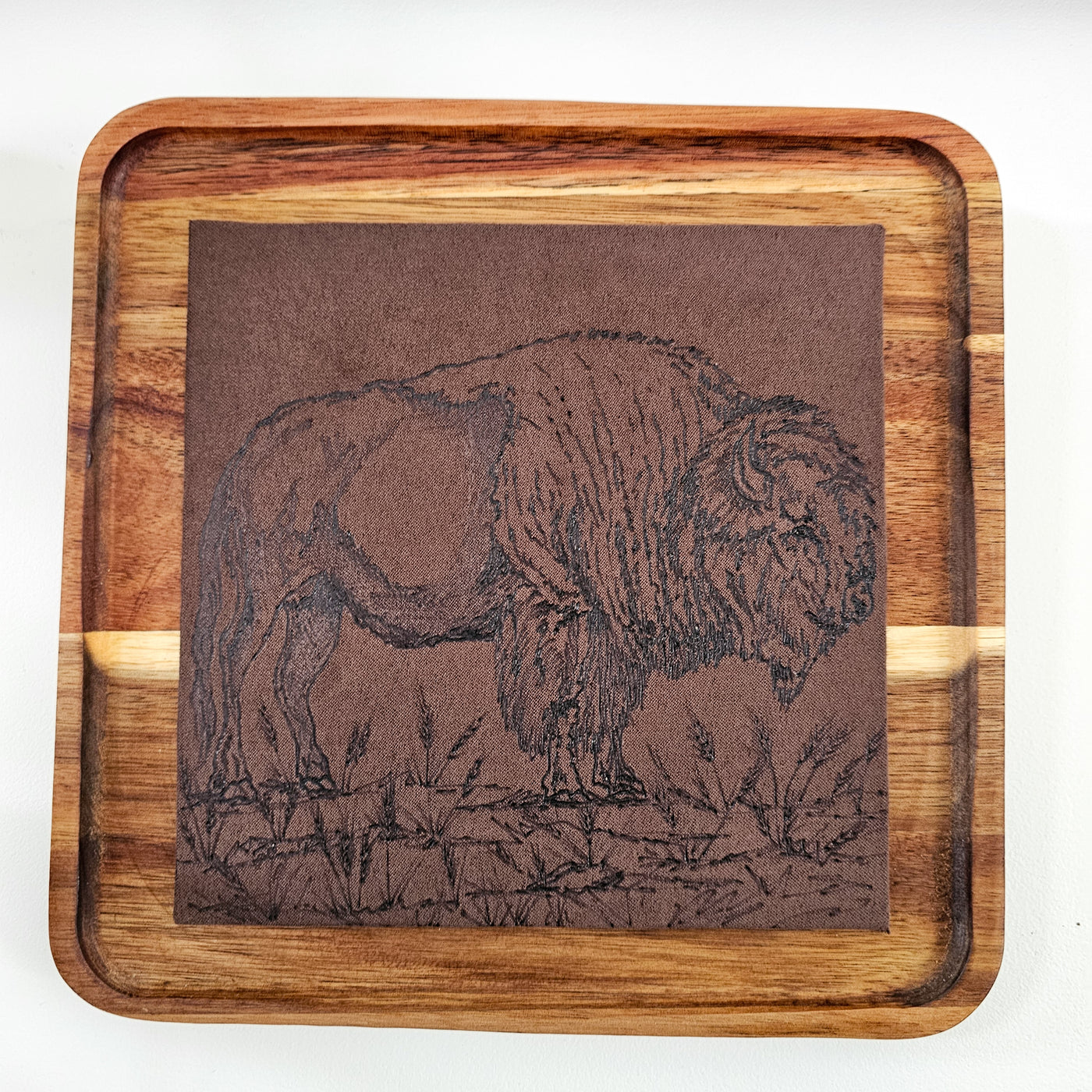 Prairie Bison|| Freehand Burned Wall Art || Wood Art