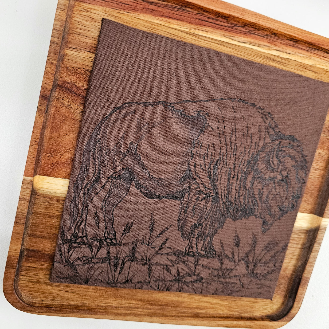 Prairie Bison|| Freehand Burned Wall Art || Wood Art