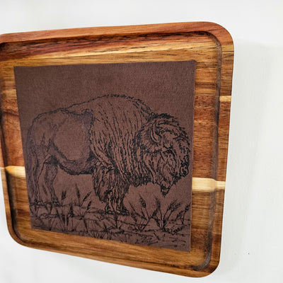 Prairie Bison|| Freehand Burned Wall Art || Wood Art