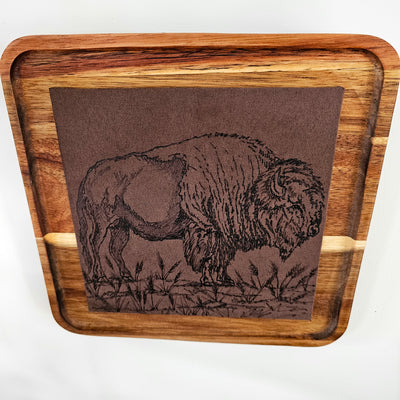 Prairie Bison|| Freehand Burned Wall Art || Wood Art