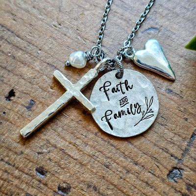 Faith & Family || Mixed Metal Necklaces