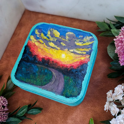 Evening Sunset || Travel Jewelry Organizer || Hand Painted Cases