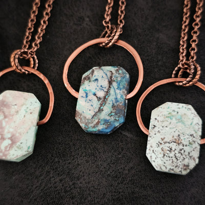 Natural African Turquoise || Stone Necklaces