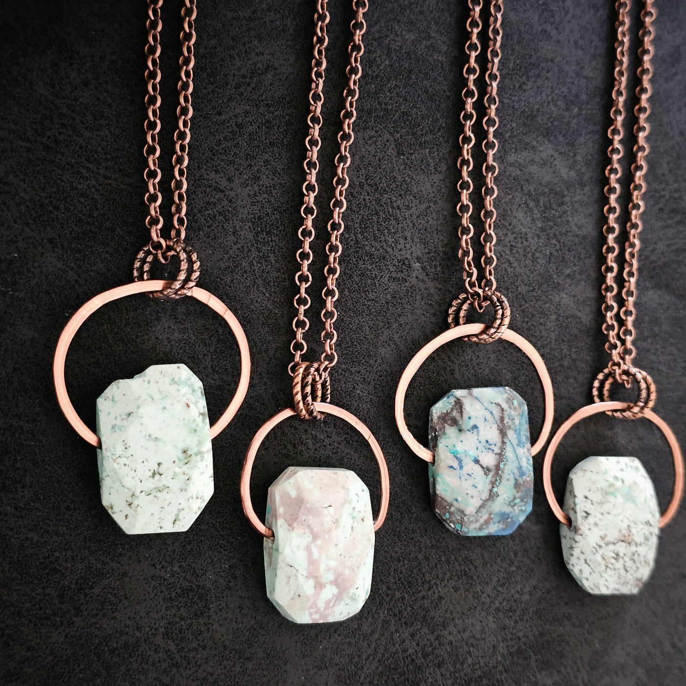 Natural African Turquoise || Stone Necklaces