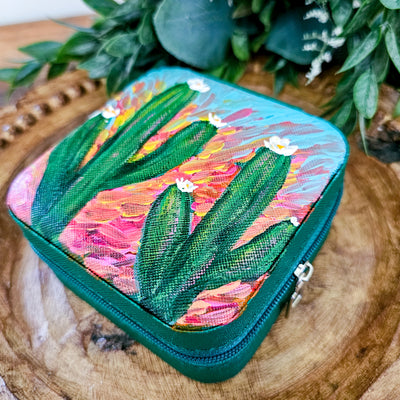 Desert Sunset || Travel Jewelry Organizer || Hand Painted Cases