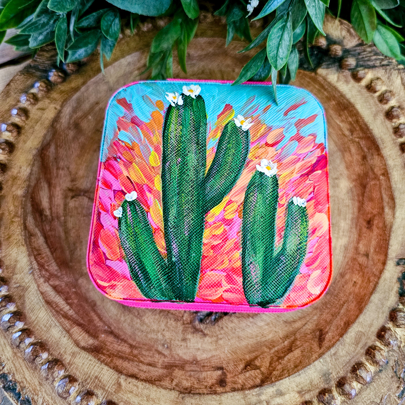 Desert Sunset || Travel Jewelry Organizer || Hand Painted Cases
