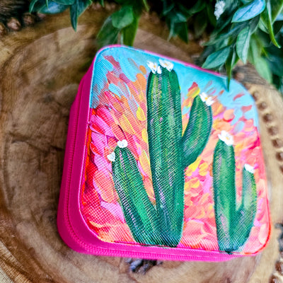 Desert Sunset || Travel Jewelry Organizer || Hand Painted Cases