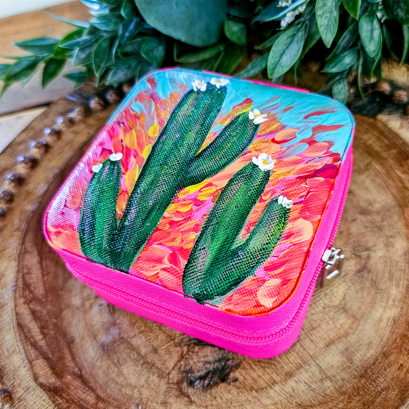 Desert Sunset || Travel Jewelry Organizer || Hand Painted Cases