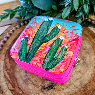 Desert Sunset || Travel Jewelry Organizer || Hand Painted Cases