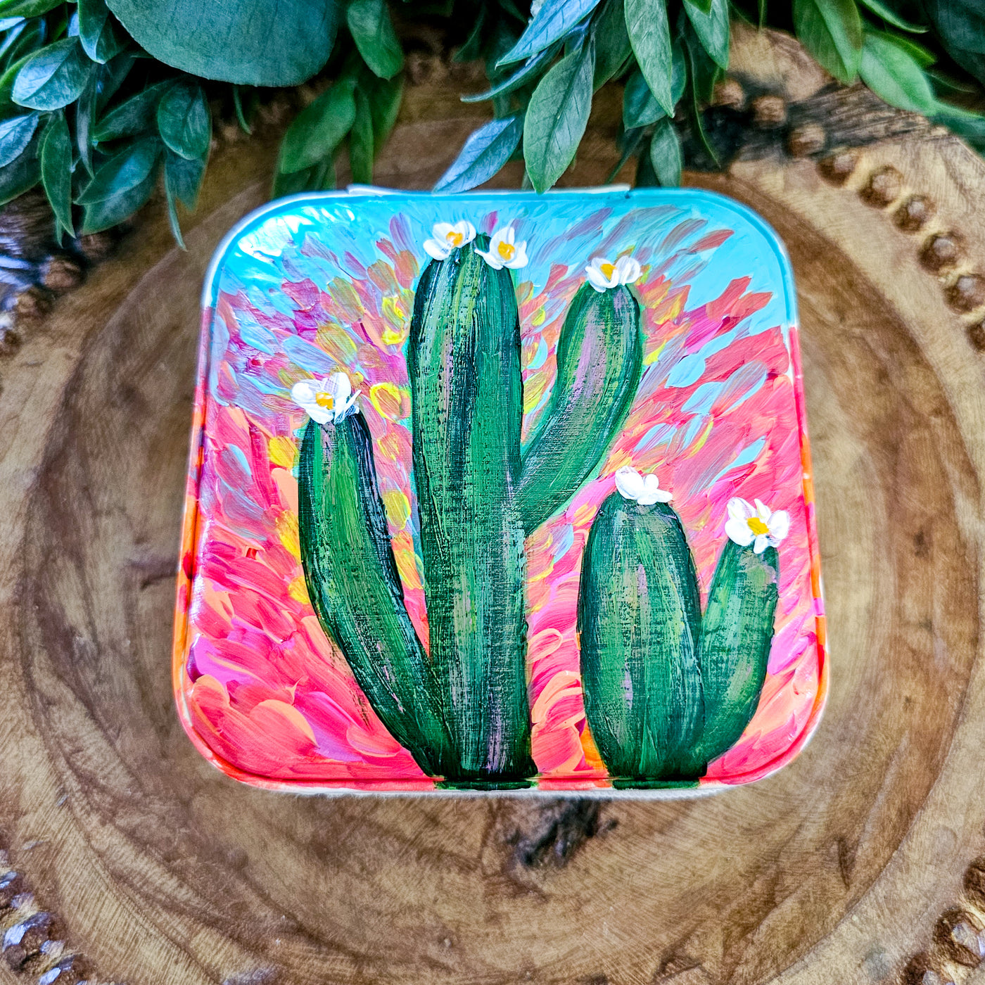 Desert Sunset || Travel Jewelry Organizer || Hand Painted Cases